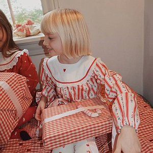 Платье с длинным рукавом Flöss "Noelle Holiday Stripe", праздничная поэзия